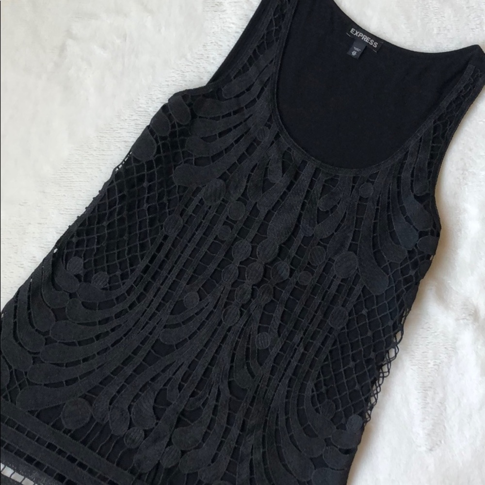 Express lace overlay tank